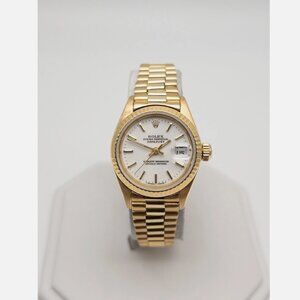 ROLEX DATEJUST PRESIDENT 18k Yellow Gold Ladies Watch